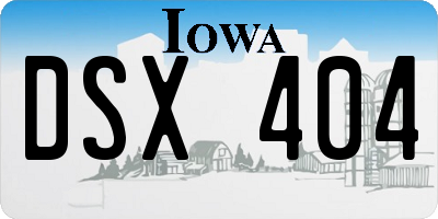 IA license plate DSX404
