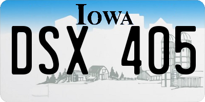 IA license plate DSX405