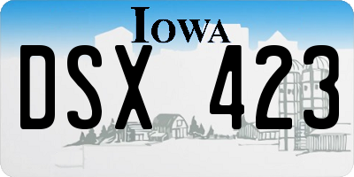 IA license plate DSX423