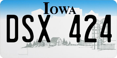 IA license plate DSX424