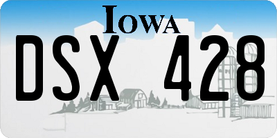 IA license plate DSX428