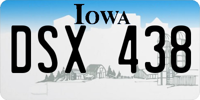 IA license plate DSX438
