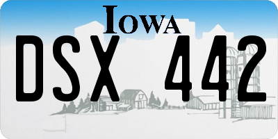 IA license plate DSX442