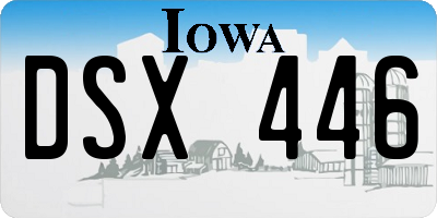 IA license plate DSX446