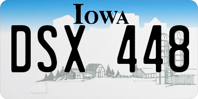 IA license plate DSX448