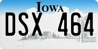 IA license plate DSX464