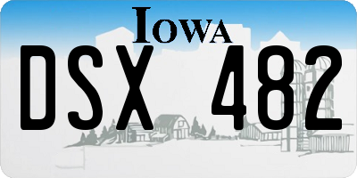 IA license plate DSX482