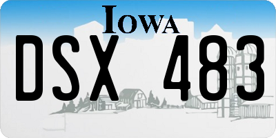 IA license plate DSX483