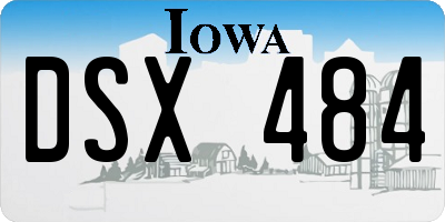 IA license plate DSX484