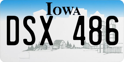 IA license plate DSX486