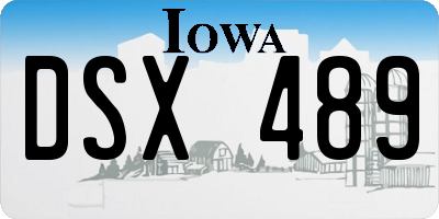 IA license plate DSX489
