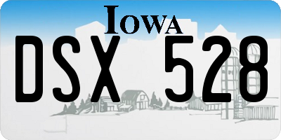 IA license plate DSX528