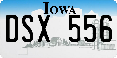 IA license plate DSX556