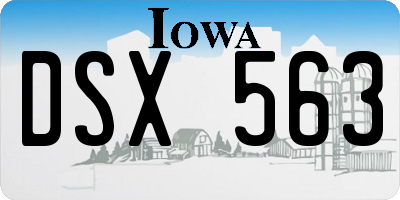 IA license plate DSX563