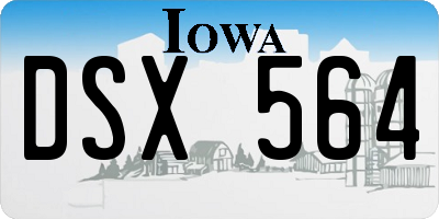 IA license plate DSX564