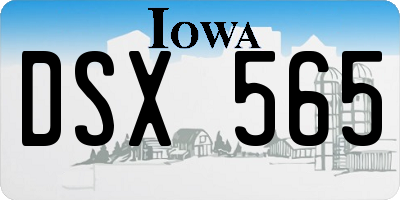 IA license plate DSX565