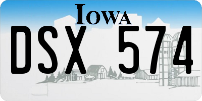 IA license plate DSX574