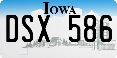 IA license plate DSX586