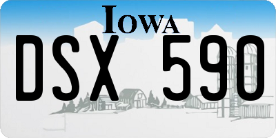 IA license plate DSX590