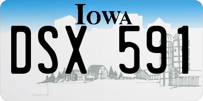 IA license plate DSX591