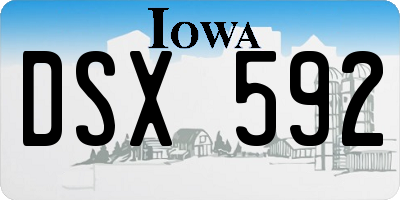 IA license plate DSX592