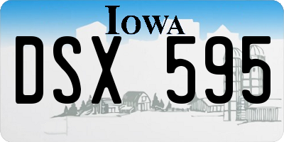IA license plate DSX595