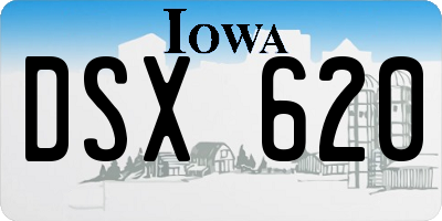 IA license plate DSX620