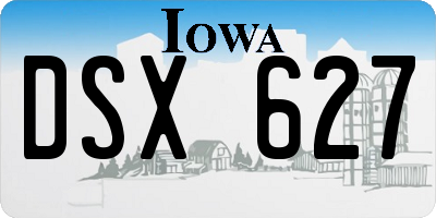 IA license plate DSX627