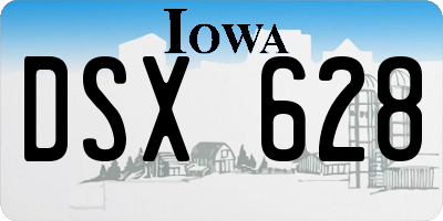 IA license plate DSX628