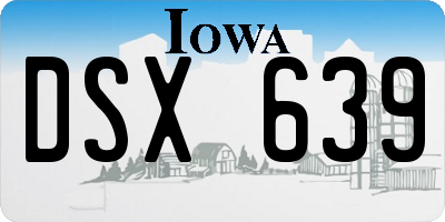IA license plate DSX639