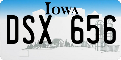 IA license plate DSX656