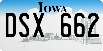 IA license plate DSX662