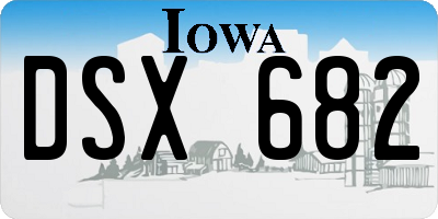 IA license plate DSX682