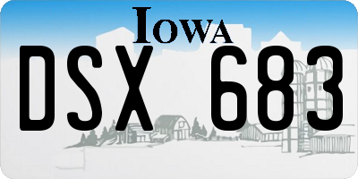IA license plate DSX683
