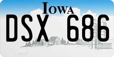 IA license plate DSX686
