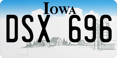 IA license plate DSX696