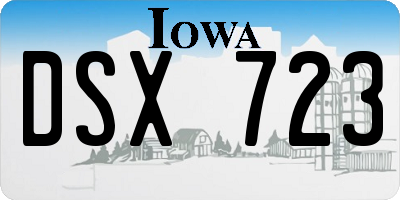 IA license plate DSX723