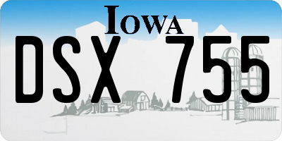 IA license plate DSX755