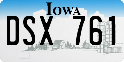 IA license plate DSX761