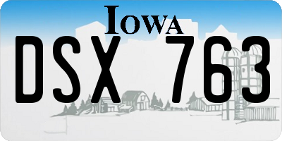 IA license plate DSX763