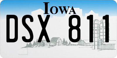 IA license plate DSX811