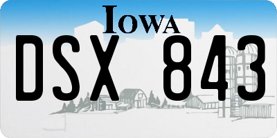 IA license plate DSX843