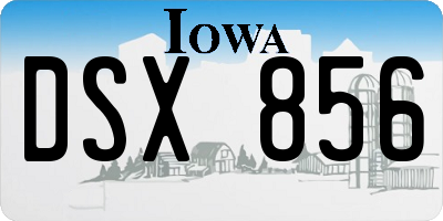 IA license plate DSX856