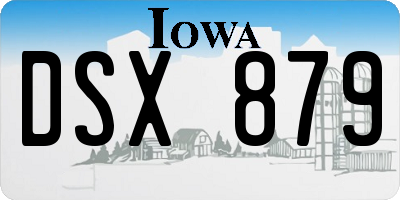 IA license plate DSX879