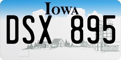 IA license plate DSX895