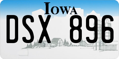 IA license plate DSX896