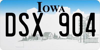 IA license plate DSX904