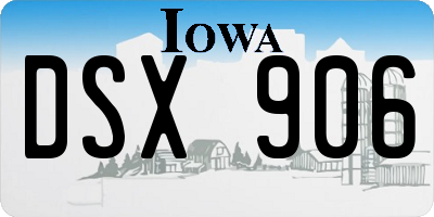 IA license plate DSX906