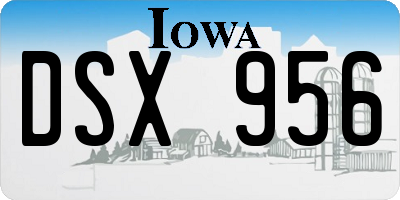 IA license plate DSX956