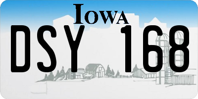IA license plate DSY168